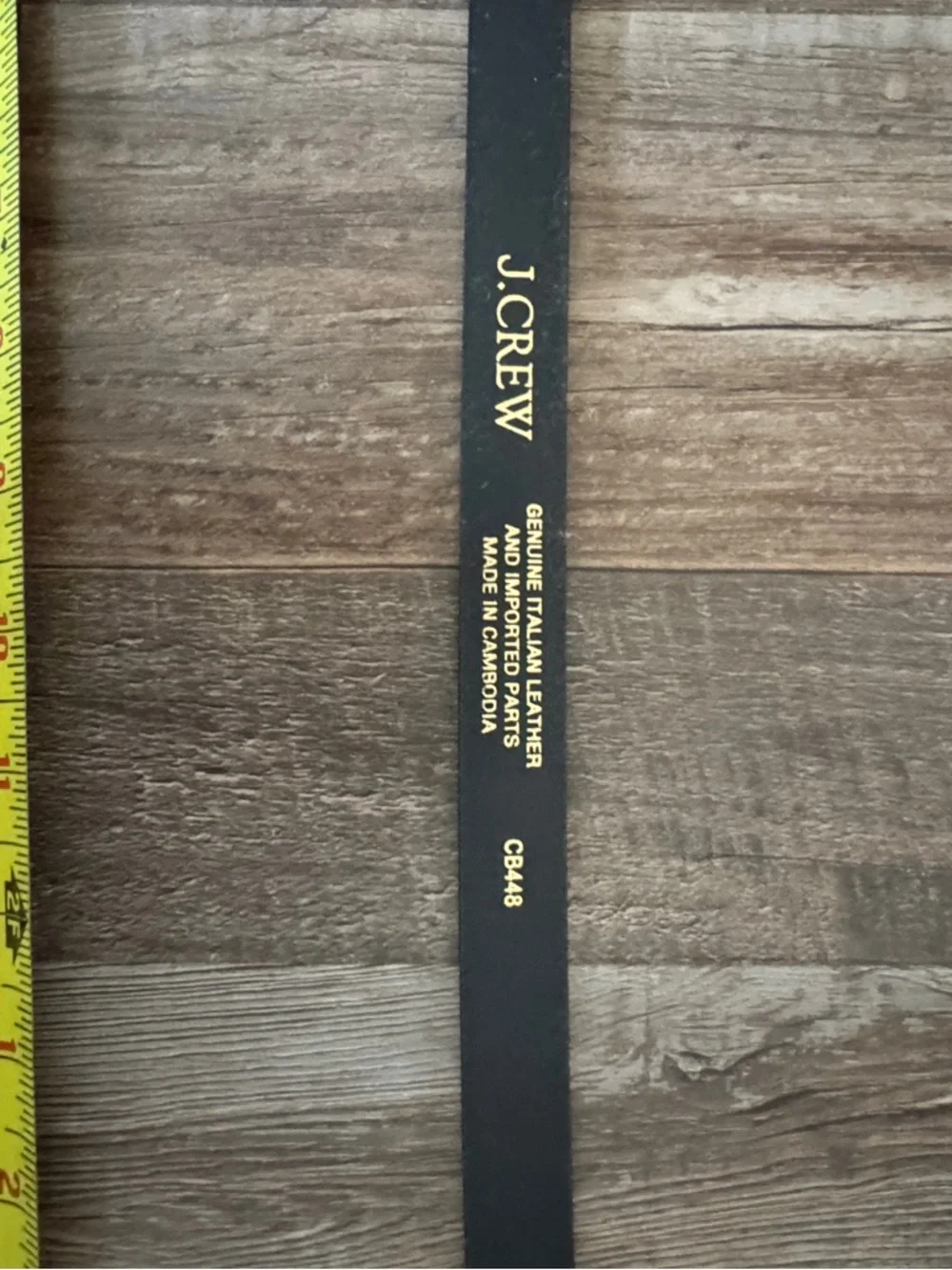 JCREW Black skinny belt with modern classy gold buckle NWT - Picture 6 of 7